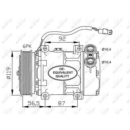 Слика на Компресор за клима NRF 32278 за Citroen Jumpy U6U 2.0 i 16V - 138 коњи бензин