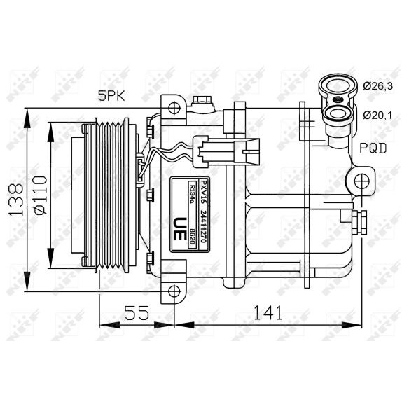 Слика на Компресор за клима NRF 32312