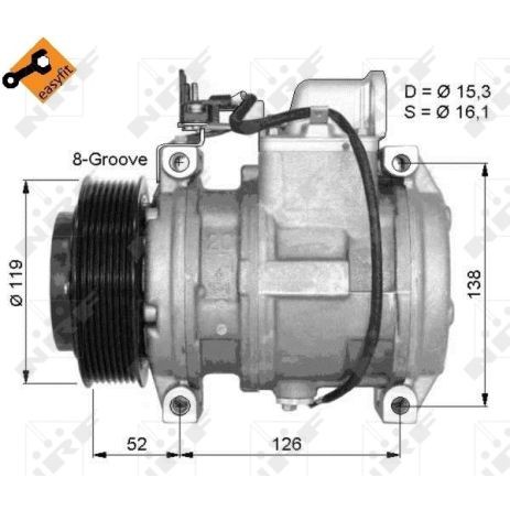 Слика на Компресор за клима NRF 32372G