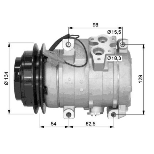 Слика на Компресор за клима NRF 32458 за Toyota Land Cruiser (J7) 3.4 D (BJ70_V, BJ73_) - 95 коњи дизел