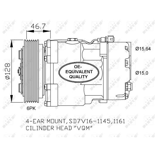 Слика на Компресор за клима NRF 32489 за VW LT 28-35 2 Bus (2DM) 2.8 TDI - 158 коњи дизел