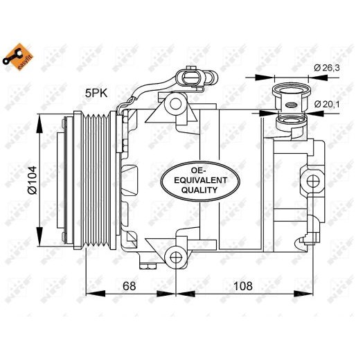 Слика на Компресор за клима NRF EASY FIT 32082