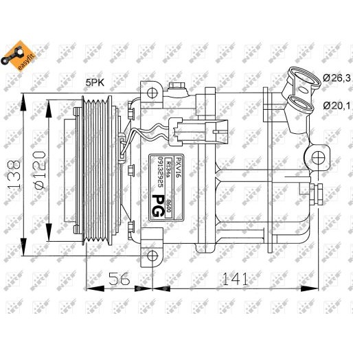 Слика на Компресор за клима NRF EASY FIT 32117G