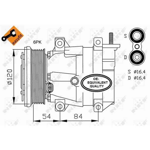 Слика на Компресор за клима NRF EASY FIT 32220