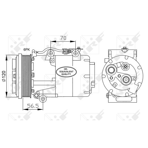 Слика на Компресор за клима NRF EASY FIT 32250