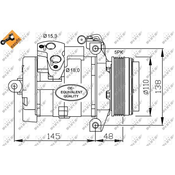 Слика на Компресор за клима NRF EASY FIT 32432