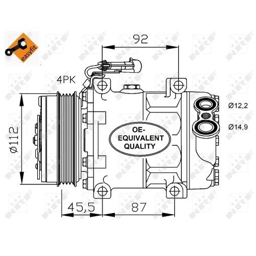 Слика на Компресор за клима NRF EASY FIT 32701