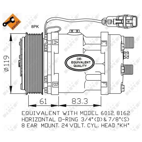 Слика на Компресор за клима NRF EASY FIT 32707