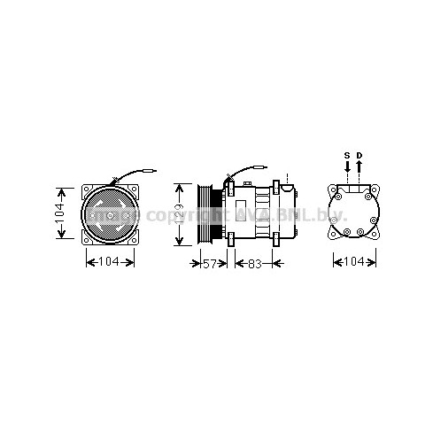 Слика на Компресор за клима PRASCO RTK436