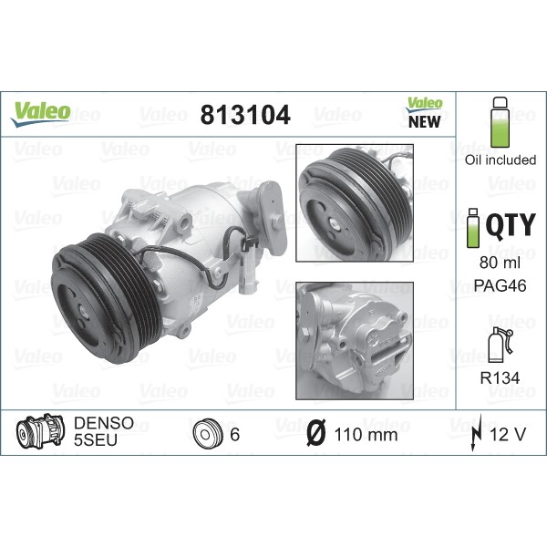 Слика на Компресор за клима VALEO NEW ORIGINAL PART 813104