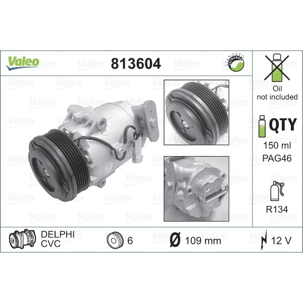 Слика на Компресор за клима VALEO REMANUFACTURED 813604