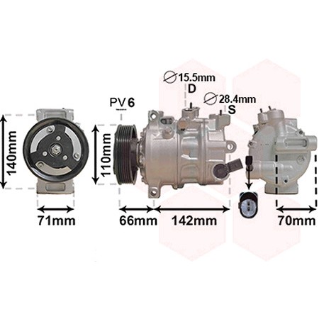 Слика на Компресор за клима VAN WEZEL 0301K703 за Audi A3 (8V1) 1.4 TFSI - 150 коњи бензин