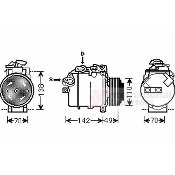 Слика на Компресор за клима VAN WEZEL 0600K387 за BMW 3 Touring E91 325 d - 204 коњи дизел