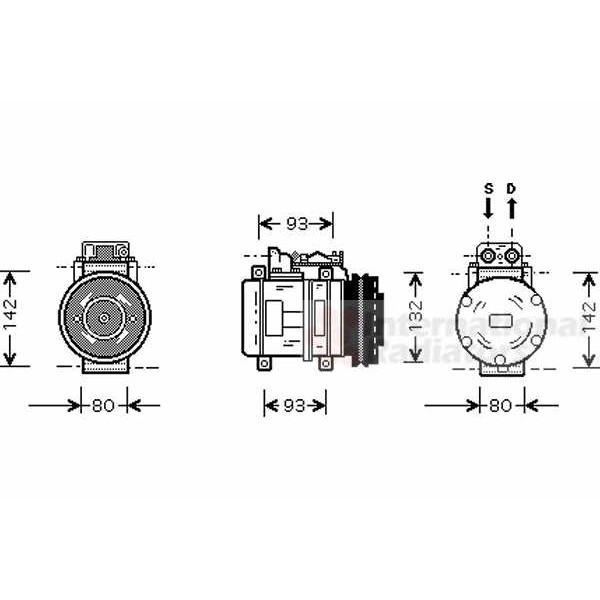 Слика на Компресор за клима VAN WEZEL 3000K083 за Audi 90 Sedan (89, 89Q, 8A, B3) 2.3 E 20V quattro - 167 коњи бензин