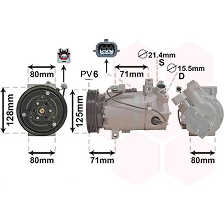 Слика на Компресор за клима VAN WEZEL 4300K636