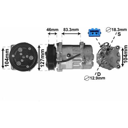 Слика на Компресор за клима VAN WEZEL 5800K050