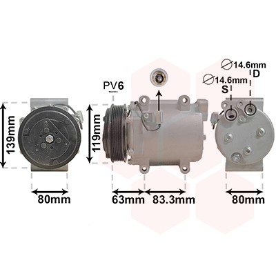 Слика на Компресор за клима VAN WEZEL 5900K121