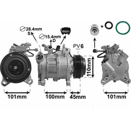 Слика на Компресор за клима VAN WEZEL IR PLUS 0600K499 за BMW 1 F21 116 d - 116 коњи дизел