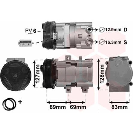 Слика на Компресор за клима VAN WEZEL IR PLUS 1800K322 за Ford Mondeo 3 Estate (BWY) 2.2 TDCi - 150 коњи дизел