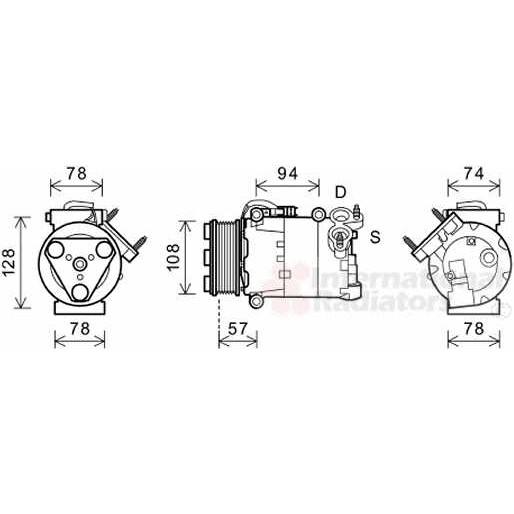 Слика на Компресор за клима VAN WEZEL IR PLUS 1800K482 за Ford Mondeo 4 2.0 TDCi - 136 коњи дизел