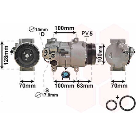 Слика на Компресор за клима VAN WEZEL IR PLUS 3000K404