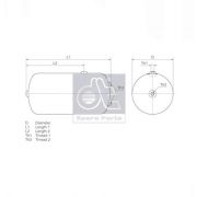 Слика 2 $на Контейнер за въздух, пневматична система DT Spare Parts 2.44340