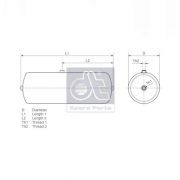 Слика 2 на контейнер за въздух, пневматична система DT Spare Parts 3.70106