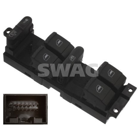 Слика на Копчиња ел.стакла SWAG 30 93 7644 за VW Jetta 4 (1J2) 1.9 SDI - 68 коњи дизел