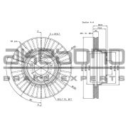 Слика 1 на кочионен диск AKEBONO Coated BN-0848E