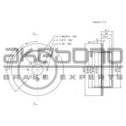 Слика 1 $на Кочионен диск AKEBONO Coated BN-1103E