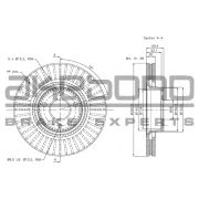 Слика 1 на кочионен диск AKEBONO Standard BN-0140