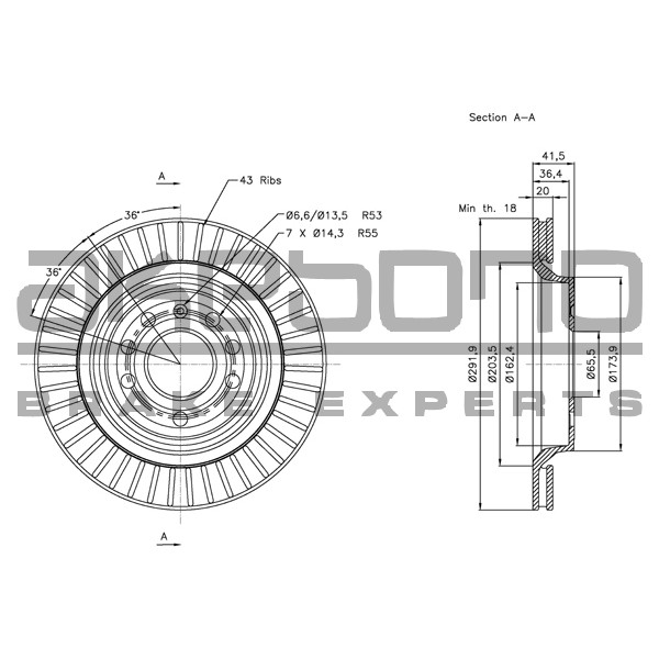 Слика на Кочионен диск AKEBONO Standard BN-0200