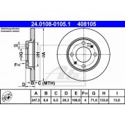 Слика 1 на кочионен диск ATE 24.0108-0105.1