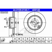 Слика 1 $на Кочионен диск ATE 24.0109-0140.1