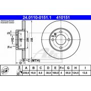 Слика 1 на кочионен диск ATE 24.0110-0151.1