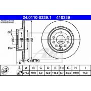 Слика 1 на кочионен диск ATE 24.0110-0339.1