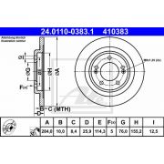 Слика 1 на кочионен диск ATE 24.0110-0383.1