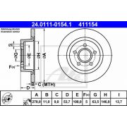 Слика 1 $на Кочионен диск ATE 24.0111-0154.1