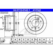 Слика 1 на кочионен диск ATE 24.0112-0142.1