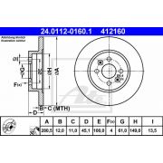 Слика 1 на кочионен диск ATE 24.0112-0160.1