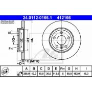Слика 1 на кочионен диск ATE 24.0112-0166.1