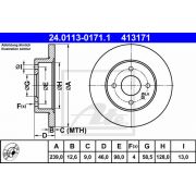Слика 1 на кочионен диск ATE 24.0113-0171.1
