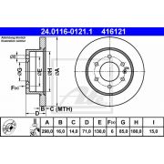 Слика 1 на кочионен диск ATE 24.0116-0121.1