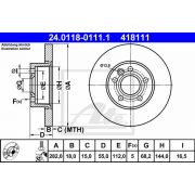 Слика 1 на кочионен диск ATE 24.0118-0111.1