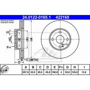 Слика 1 $на Кочионен диск ATE 24.0122-0165.1