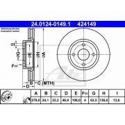 Слика 1 на кочионен диск ATE 24.0124-0149.1