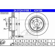 Слика 1 на кочионен диск ATE 24.0124-0188.1
