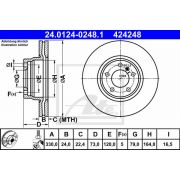 Слика 1 на кочионен диск ATE 24.0124-0248.1