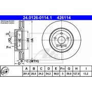 Слика 1 на кочионен диск ATE 24.0126-0114.1