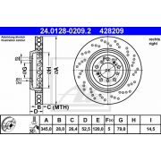 Слика 1 на кочионен диск ATE 24.0128-0209.2